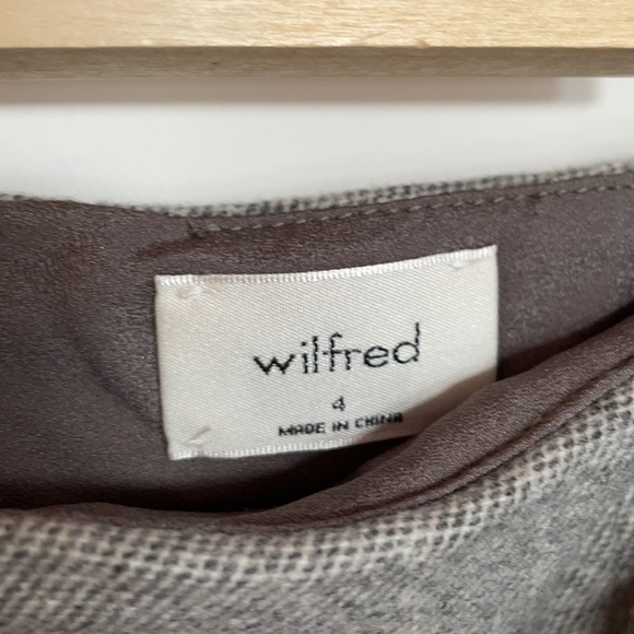 Aritzia Wilfred New Wrap Front Wool Mini Skirt - Grey - Picture 7 of 7